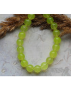 Бусины каменные нефрит (жадеит) светло-зеленые 10 мм